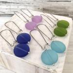 Sea Glass Coin Earrings