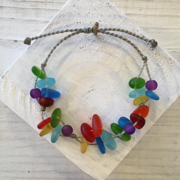 Sea Glass Rainbow Bracelet or Anklet picture