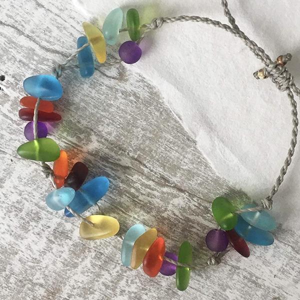 Sea Glass Rainbow Bracelet or Anklet picture