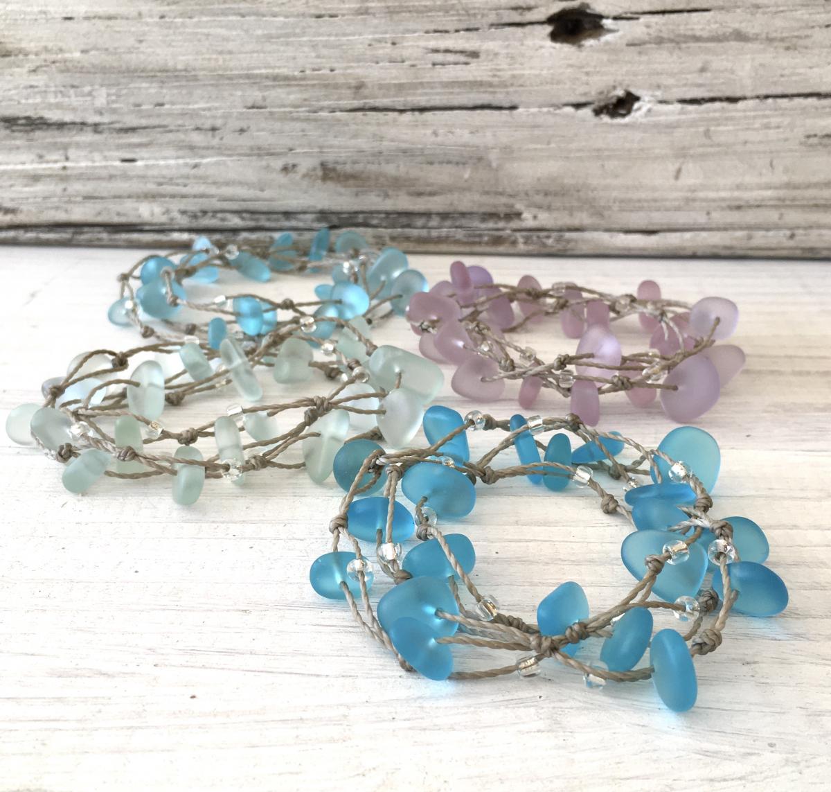 Freestyle Sea Glass Necklace in Your Choice of Color picture