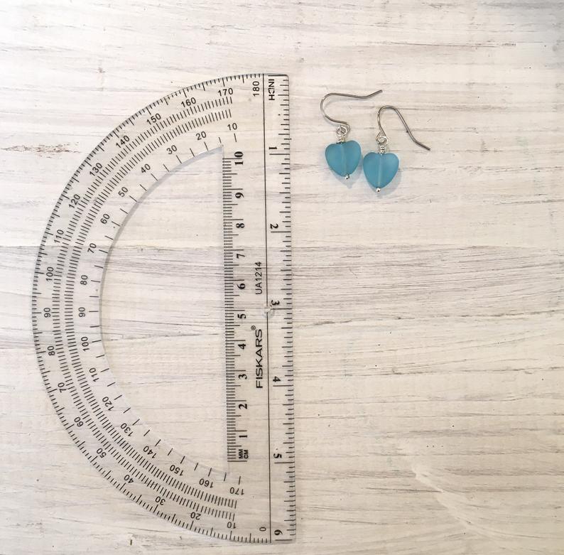 Sea Glass Heart Earrings picture