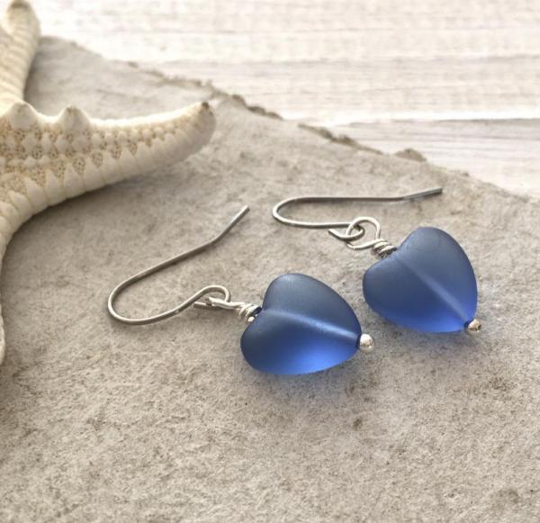 Sea Glass Heart Earrings picture