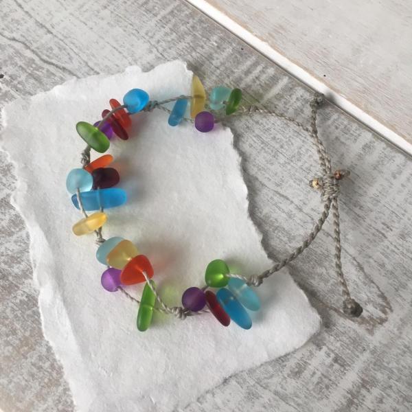 Sea Glass Rainbow Bracelet or Anklet picture