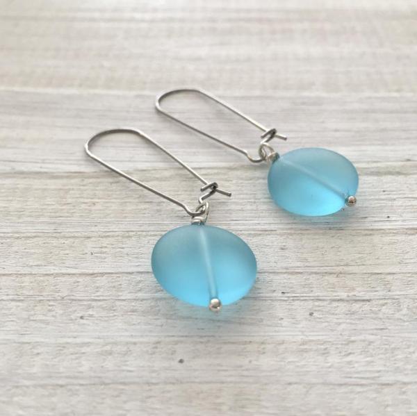 Sea Glass Coin Earrings picture