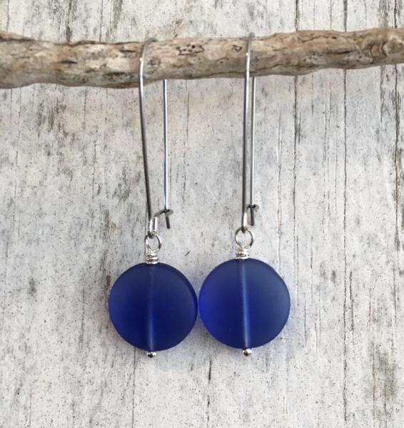 Sea Glass Coin Earrings picture