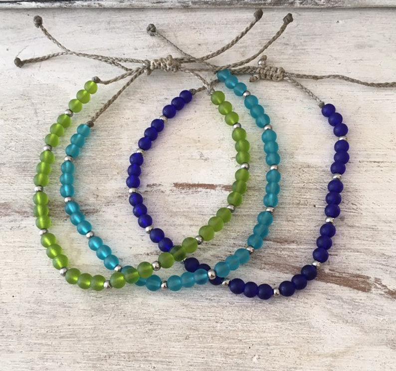 ZULI Sea Glass Beach Bracelet or Anklet picture