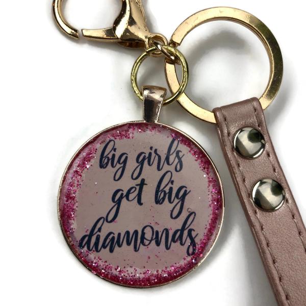 Big Girls Get Big Diamonds Wristlet Keychain picture