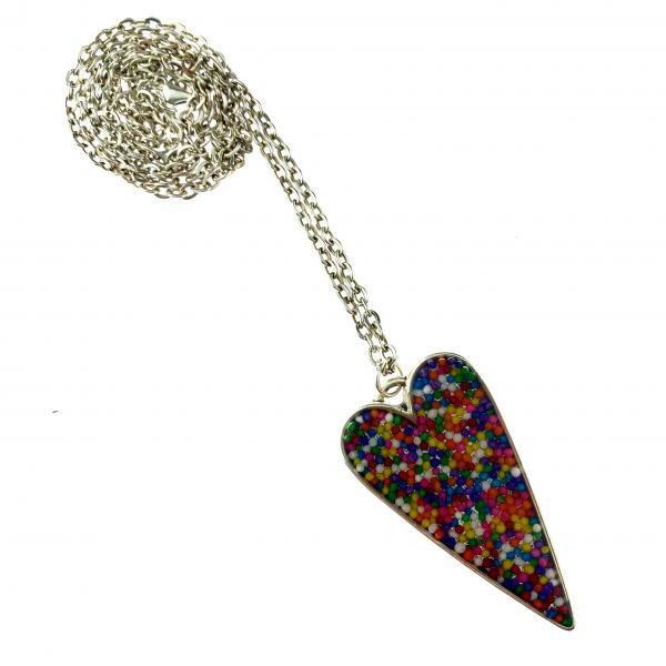 Rainbow Sprinkle Heart Silver picture