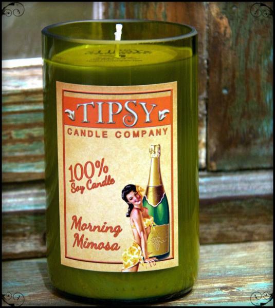 Morning Mimosa | Soy Wine Bottle Candle picture