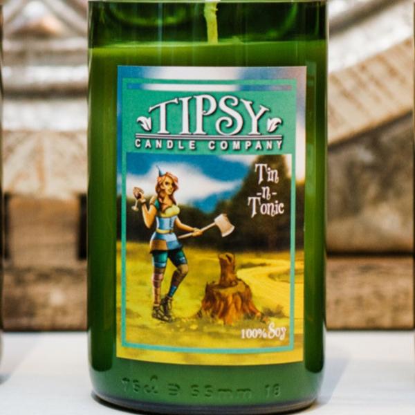 Tin-N-Tonic | Soy Wine Bottle Candle picture