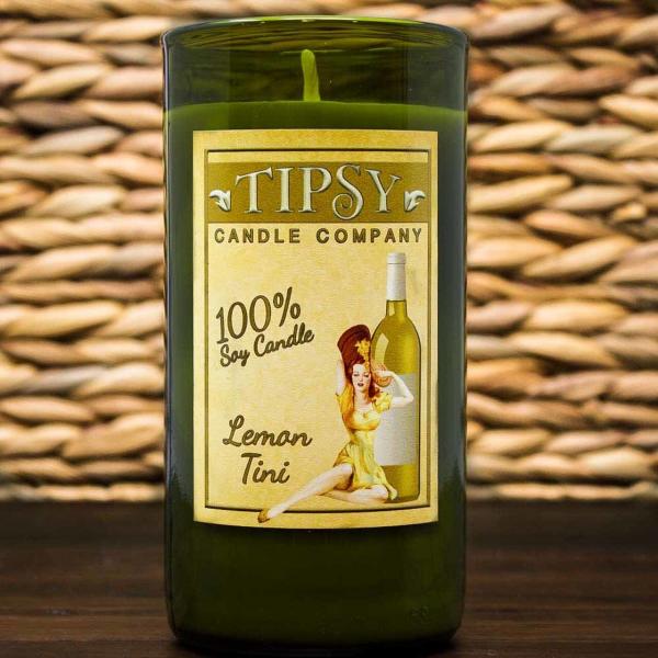 Lemon-Tini | Soy Wine Bottle Candle picture