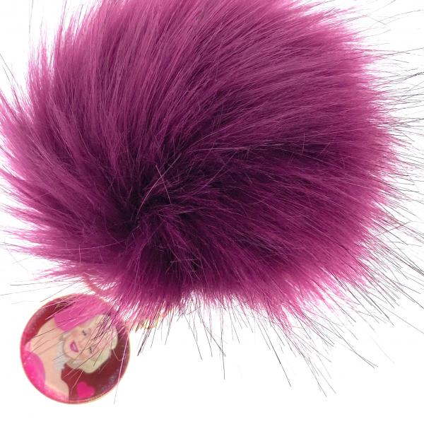 Marilyn Glitter Pom Pom Keychain picture