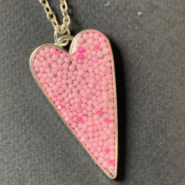 Blush Pink Sprinkle Heart Silver