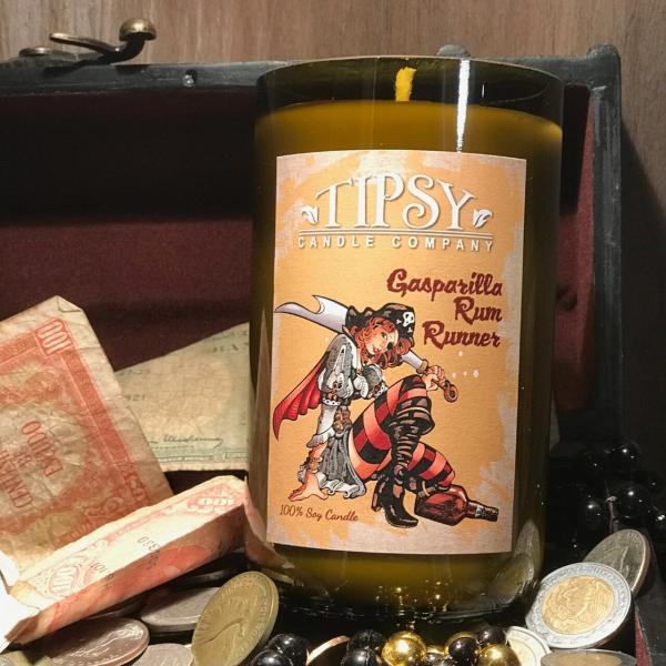 Gasparilla Rum Runner | Soy Wine Bottle Candle picture