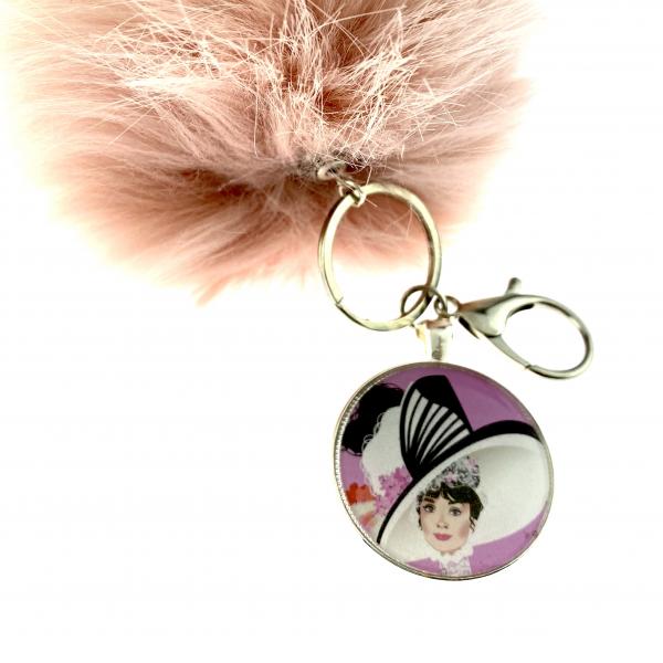 My Fair Lady Pom Pom Keychain picture