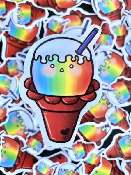 Glossy Shave Ice Sticker 1.5 Inches picture