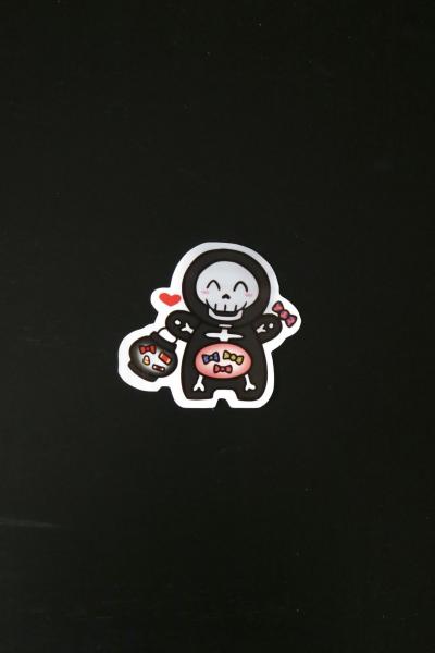 Glossy Skeleton Sticker 1.5 Inches picture