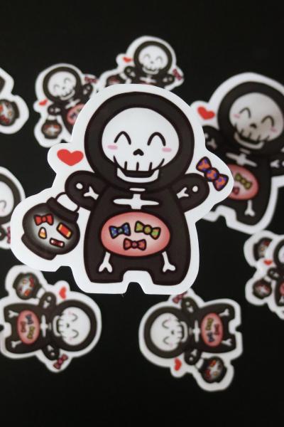 Glossy Skeleton Sticker 1.5 Inches picture