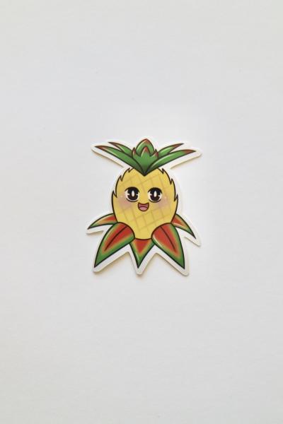 Glossy Pineapple Sticker 1.5 Inches picture