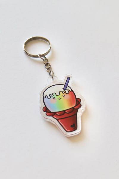 Shave Ice Single Sided Acrylic Charm Key Chain picture