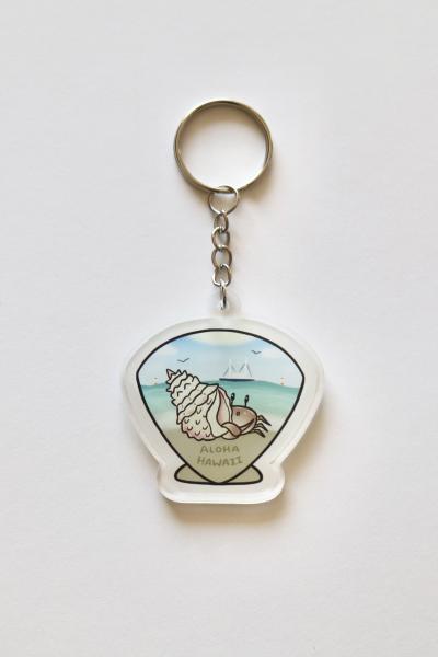 Crab Shell Single Sided Acrylic Charm Key Chain picture