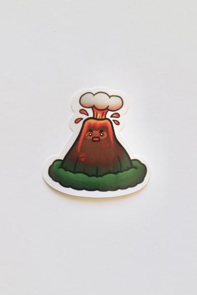 Glossy Volcano Sticker 1.5 Inches picture