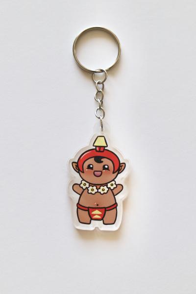 Menehune Single Sided Acrylic Charm Key Chain