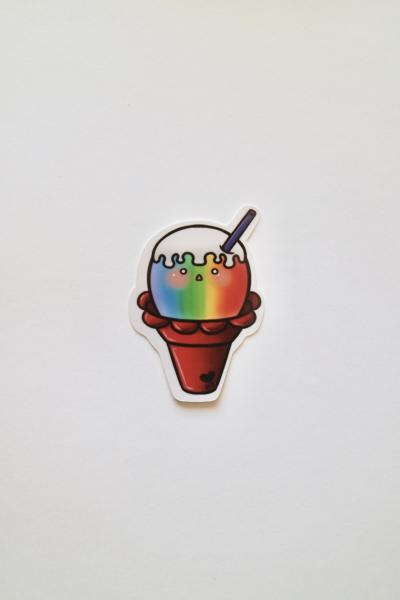 Glossy Shave Ice Sticker 1.5 Inches picture