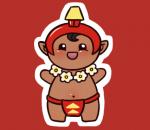 Glossy Menehune Sticker 1.5 Inches