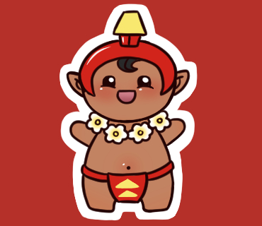 Glossy Menehune Sticker 1.5 Inches