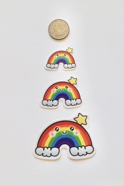 Glossy Rainbow Sticker 1.5 Inches picture