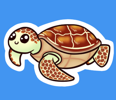 Glossy Honu Sticker 1.5 Inches picture