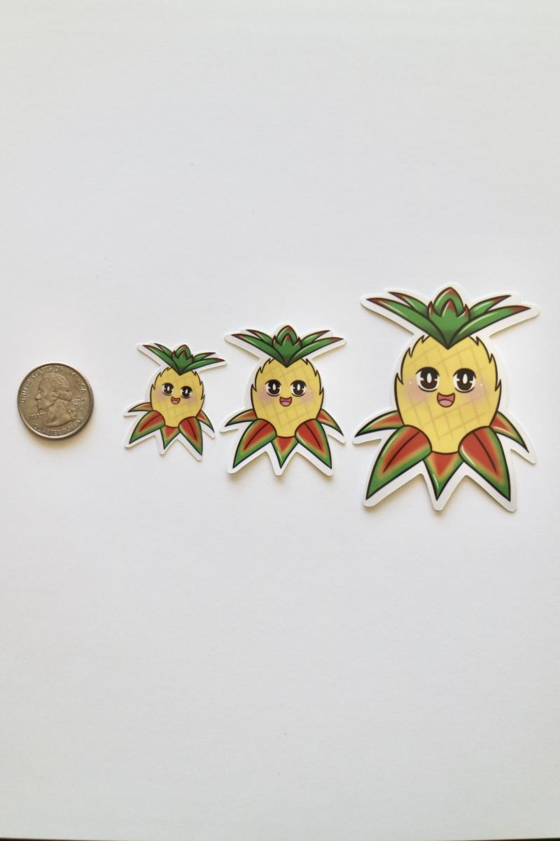 Glossy Pineapple Sticker 1.5 Inches picture