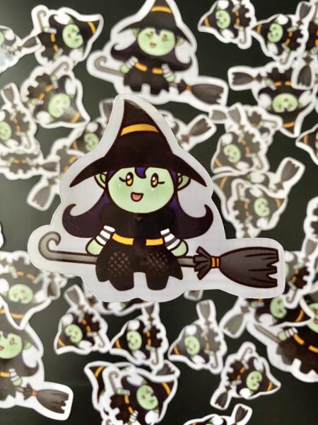 Glossy Witch Sticker 1.5 Inches picture