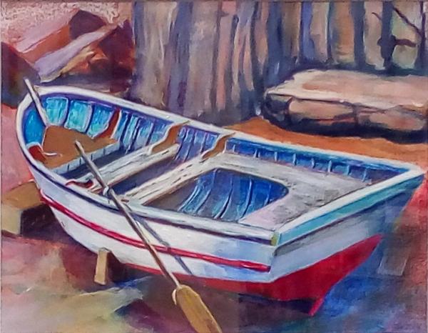Red/White Row Boat