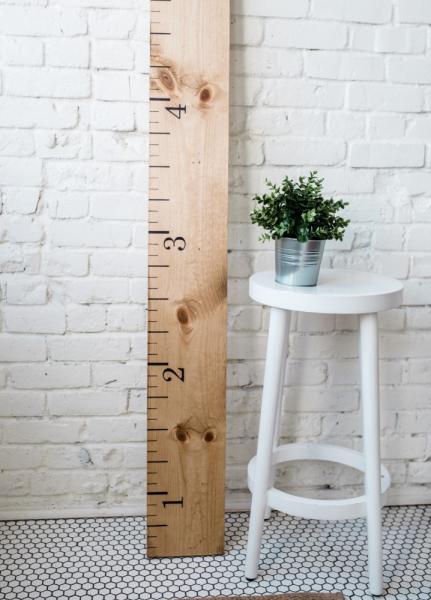 Golden Wheat: Wooden Growth Chart | Height Stick | Measuring picture