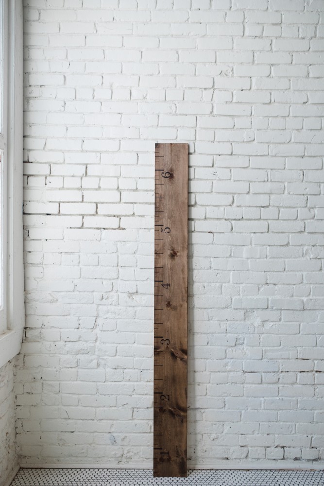 Rustic Walnut: Wooden Growth Chart picture