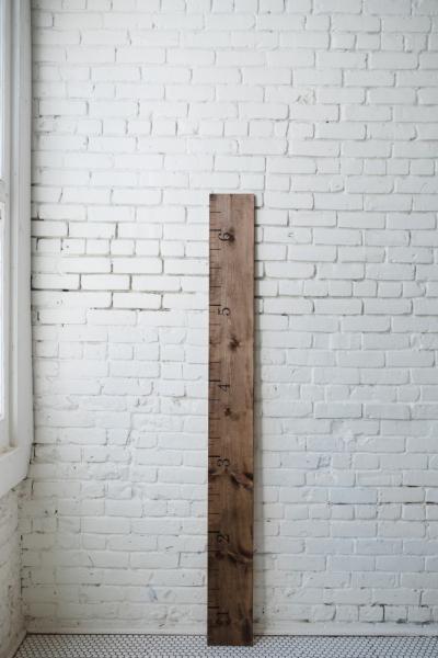 Rustic Walnut: Wooden Growth Chart picture