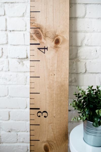 Golden Wheat: Wooden Growth Chart | Height Stick | Measuring picture