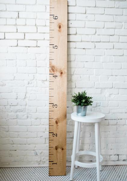 Golden Wheat: Wooden Growth Chart | Height Stick | Measuring picture