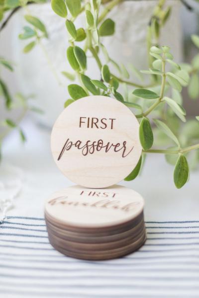 Baby's First Holiday Markers | Milestone Wood Photo Prop picture
