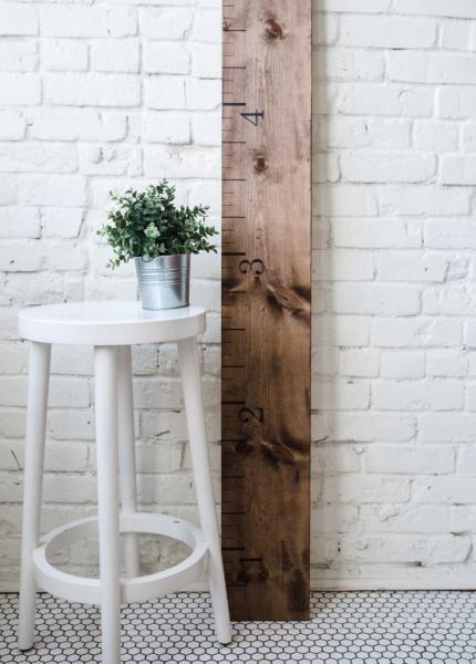 Rustic Walnut: Wooden Growth Chart picture