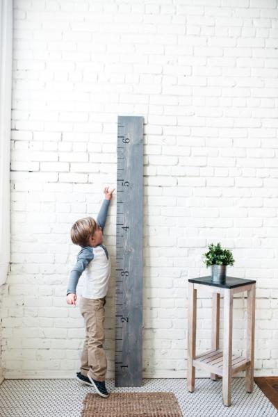 Weathered Gray: Wooden Growth Chart | Height Stick | Measuring Chart Gift picture