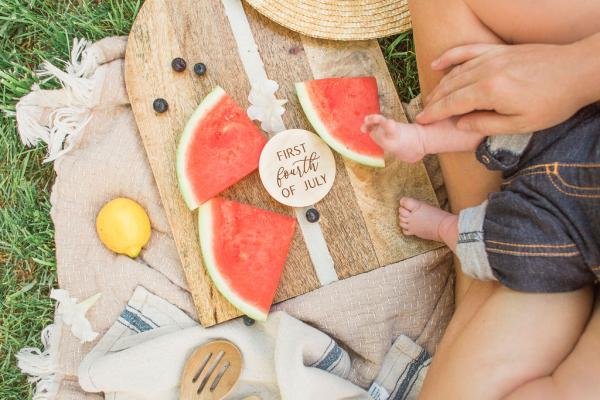 Baby's First Holiday Markers | Milestone Wood Photo Prop picture