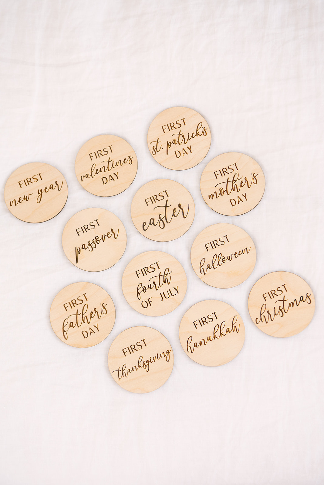 Baby's First Holiday Markers | Milestone Wood Photo Prop picture