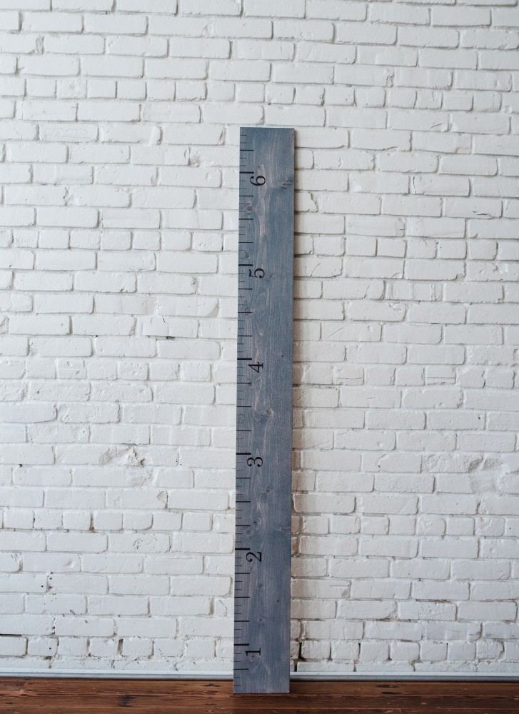 Weathered Gray: Wooden Growth Chart | Height Stick | Measuring Chart Gift picture