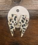 Black Cow Bolt Earrings