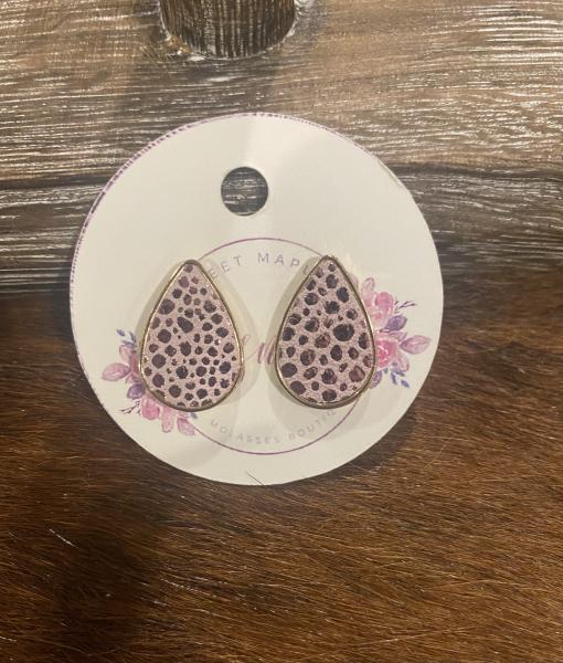 Pink Metallic Earrings