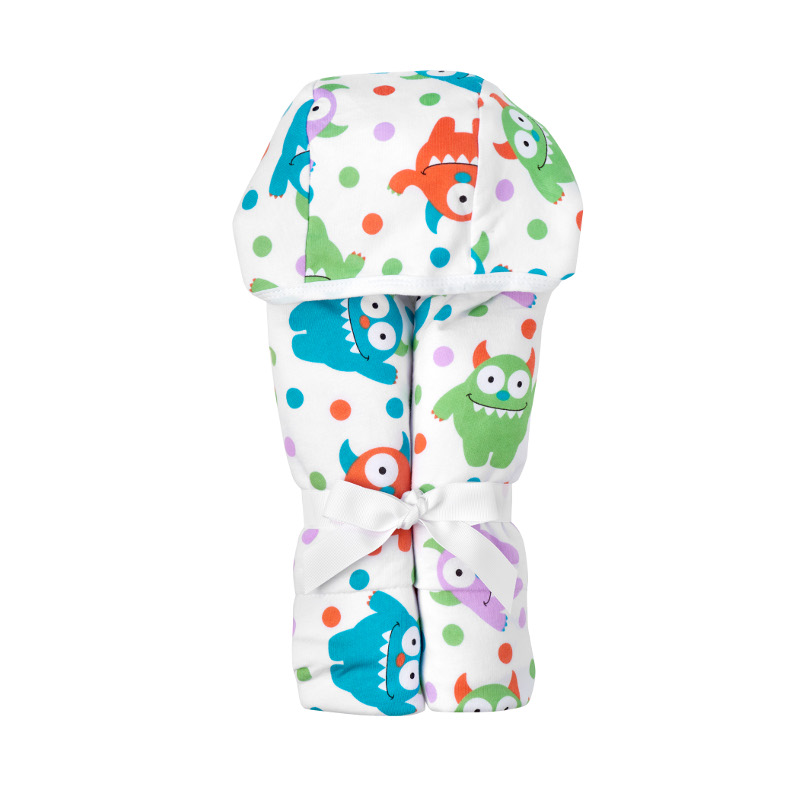 Monster baby hooded towel picture