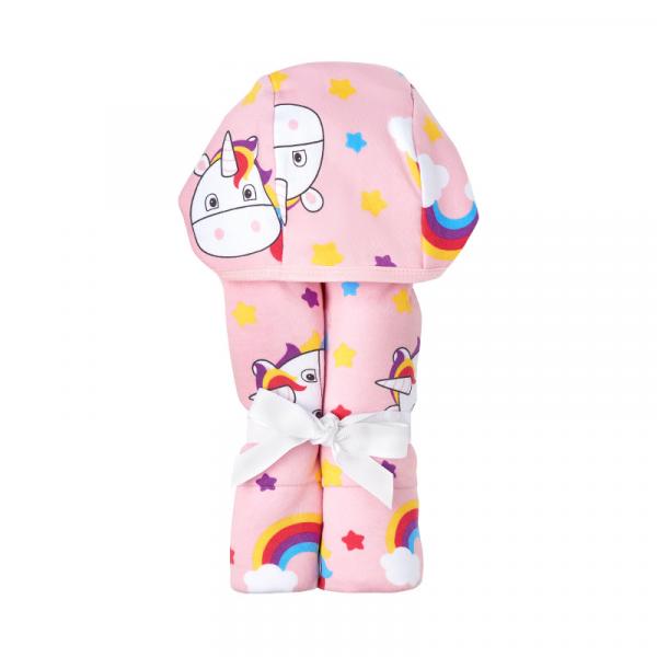 Unicorn baby hooded towel picture
